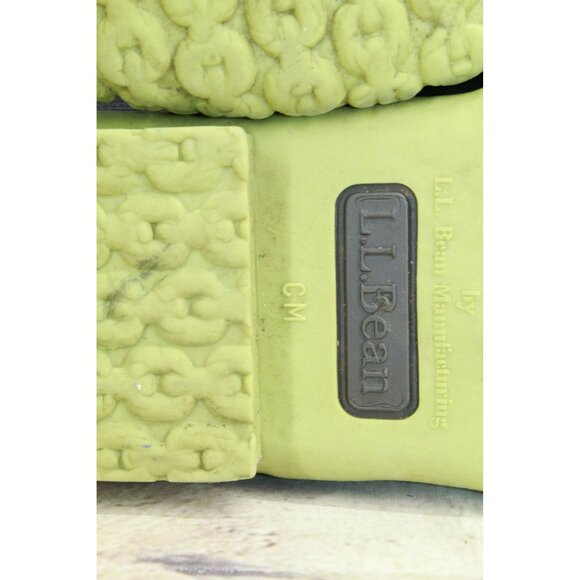 LL Bean Boots Rubber Moc Nubuck Green Brown Waterproof Unlined Size 7 M - Picture 9 of 10